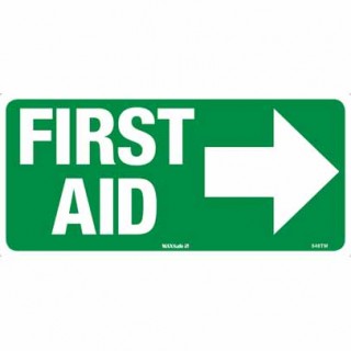 First Aid Sign Arrow Right Poly 300x140mm OnSafe